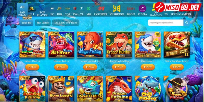 Giới thiệu tổng quan game bắn cá Miso88